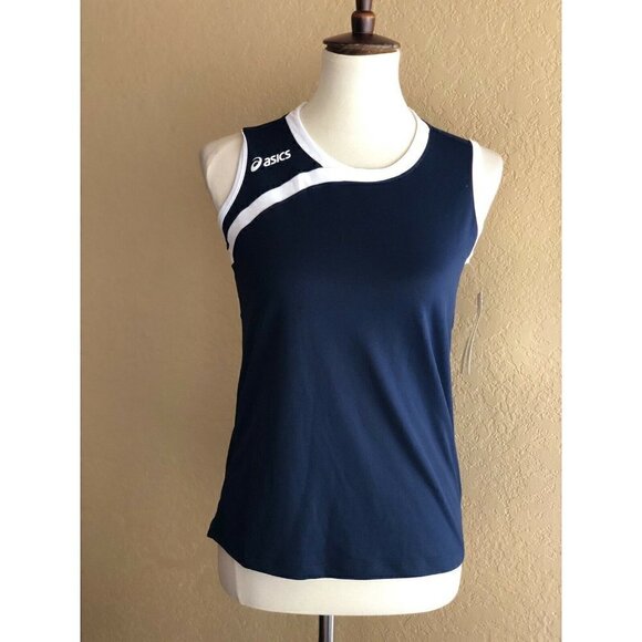 ASICS Juniorsr Navy Blue Court Diva BT1017 Girl Tank Shirt Size L - Picture 2 of 7